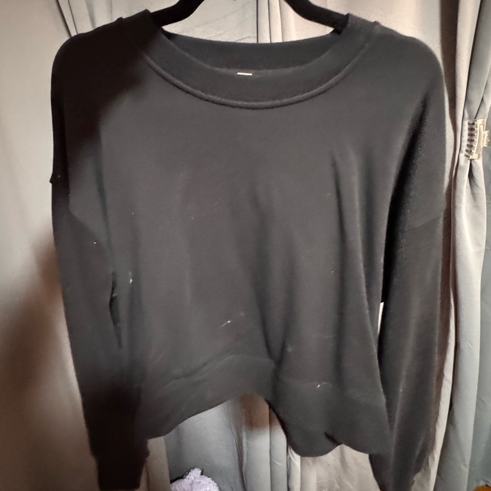 Lululemon Athletica Charcoal Cropped Top